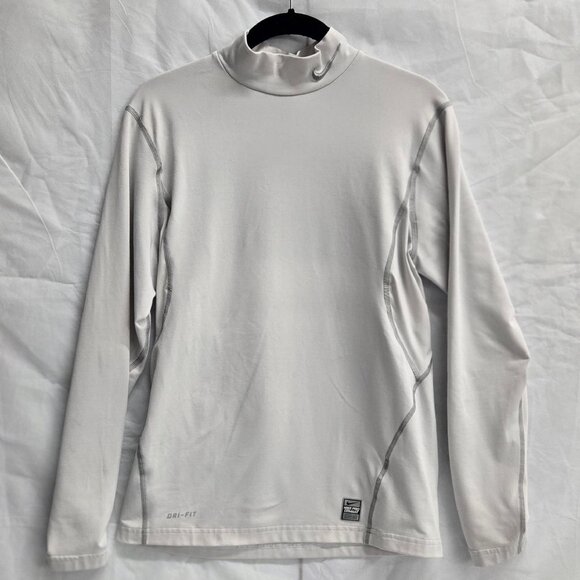 Nike Compression Pro Combat Long Sleeve Dri-Fit Long Sleeve Shirt White - Picture 1 of 7